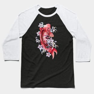 Garnet Koi Fish Baseball T-Shirt